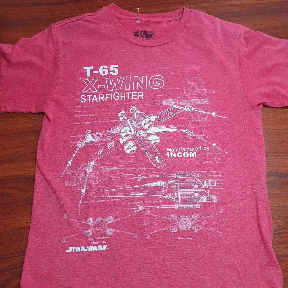 Star wars youth L starfighter red shirt